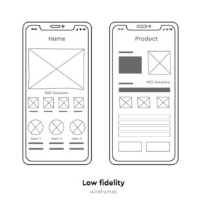 low fidelity wireframes