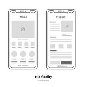 mid fidelity wireframes